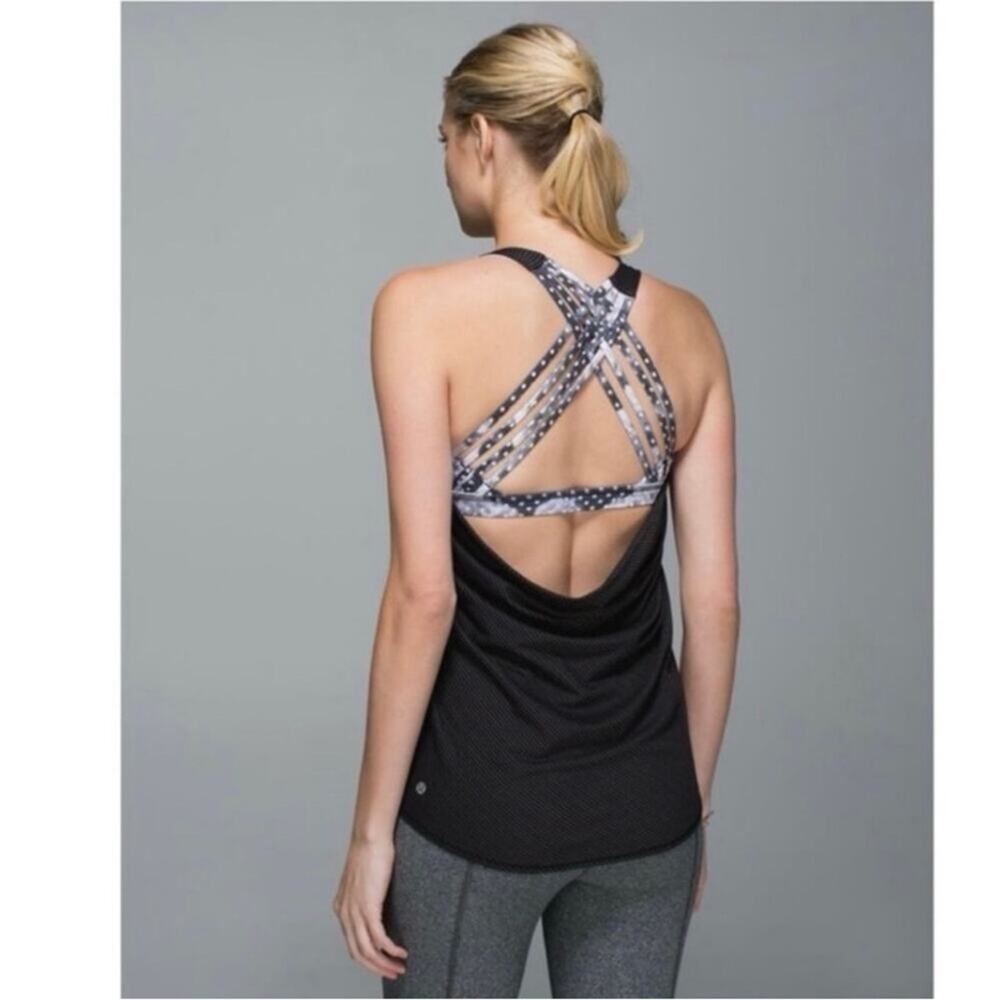 Lululemon wild tank size 6 dottie dream/ rose neutral blush